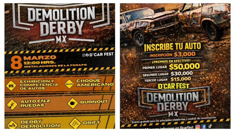 Demolition Derby MX llega a la FENAPO con emociones sin límites