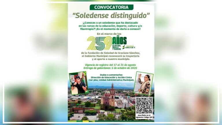 Gobierno de Soledad abre convocatoria a «Soledenses Distinguidos» en el marco del 259 aniversario del municipio