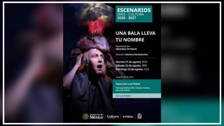 Invita IMSS San Luis Potosí a asistir a obra «Una Bala lleva tu nombre»