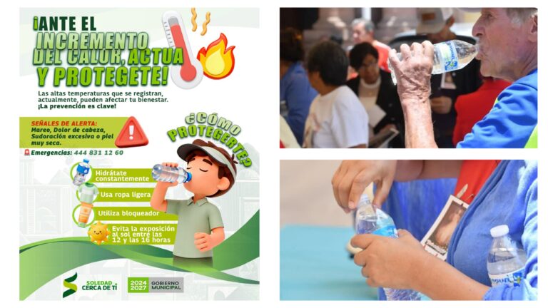 Protección Civil de Soledad reitera recomendaciones por altas temperaturas