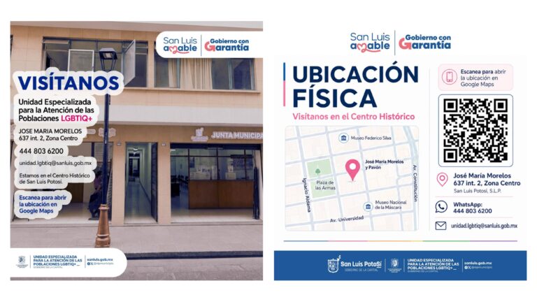 Da a conocer su domicilio la Unidad Municipal Especializada para la Atención de las Poblaciones LGBTIQ+