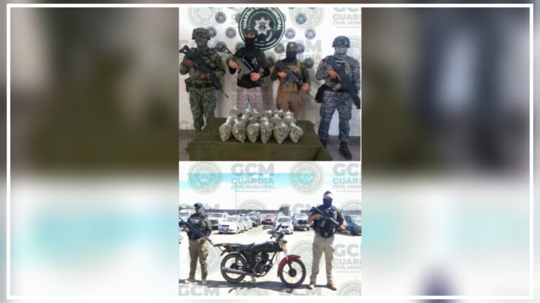 Durante operativo «BOMI», GCM de Soledad asegura cerca de cuatro kilos de marihu4na