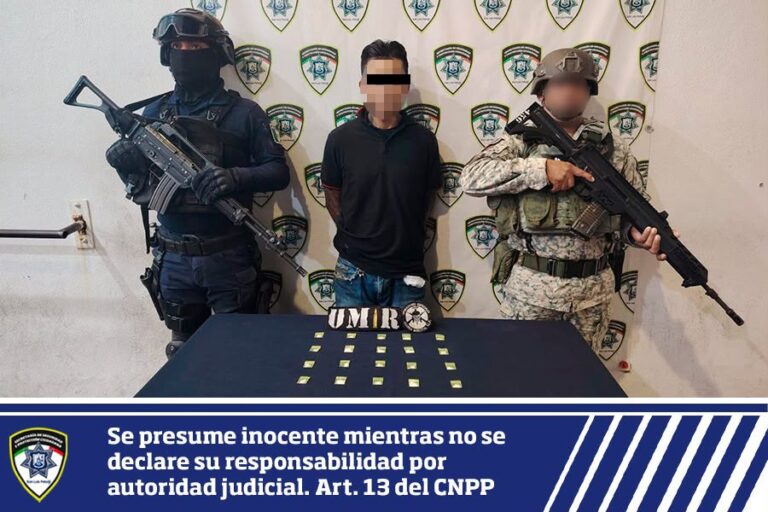 Policía de la Capital y Defensa aseguran dr0gas y a su portador en la colonia Manuel José Othón