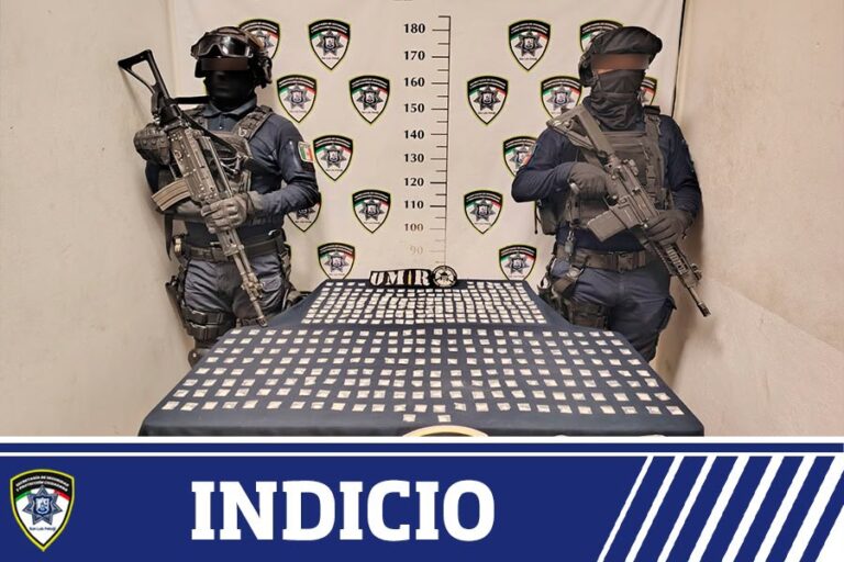 Guardia Municipal asegura 390 dosis de dr0ga en Infonavit Morales