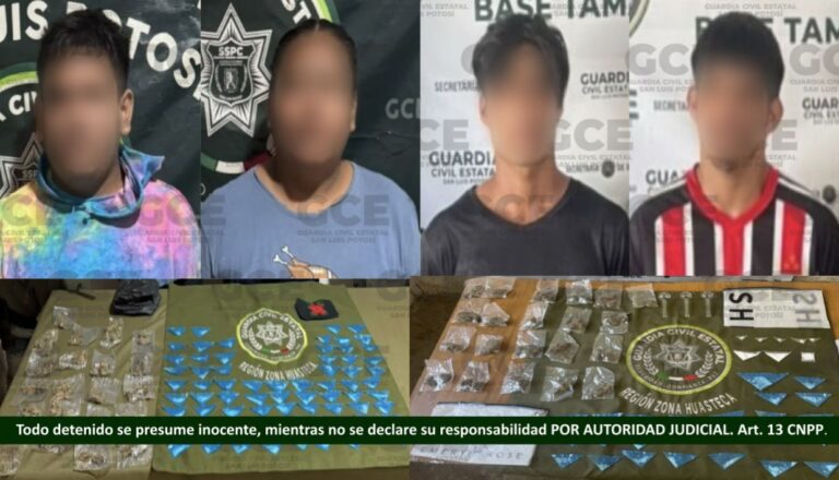 Acciones de Inteligencia de la GCE derivan en cuatro detenciones más, en la Huasteca