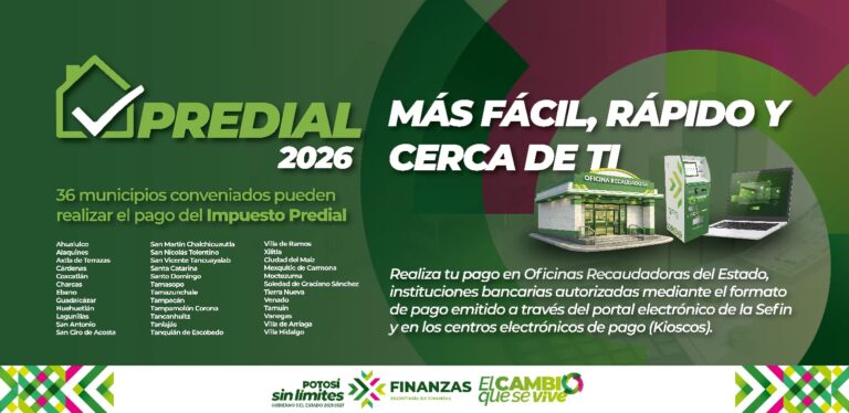 36 municipios amplían opciones para el pago del predial con apoyo Estatal