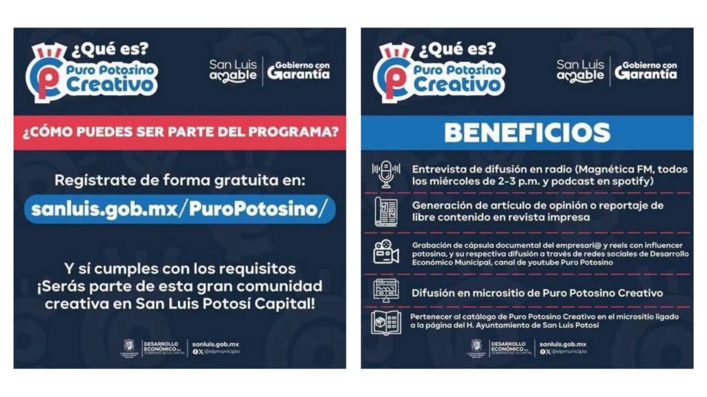 Abierta invitación para formar parte del programa municipal «Puro Potosino Creativo»