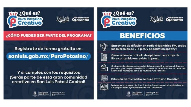 Abierta invitación para formar parte del programa municipal «Puro Potosino Creativo»