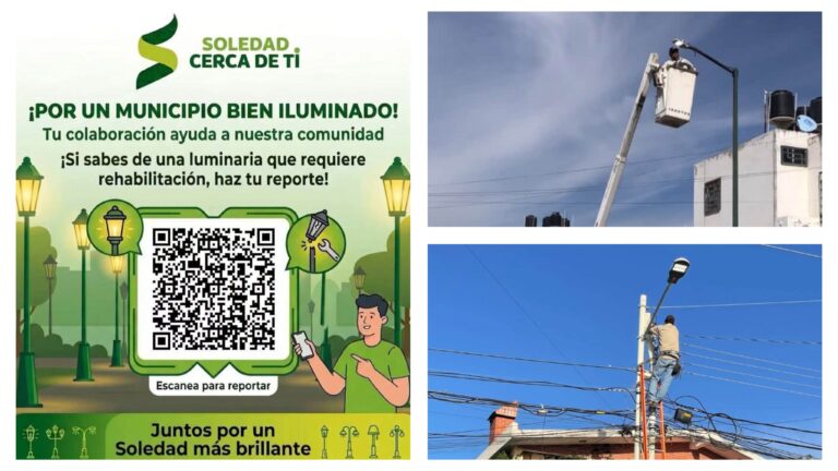Prepara municipio de Soledad programa de rehabilitación e instalación de nuevas luminarias