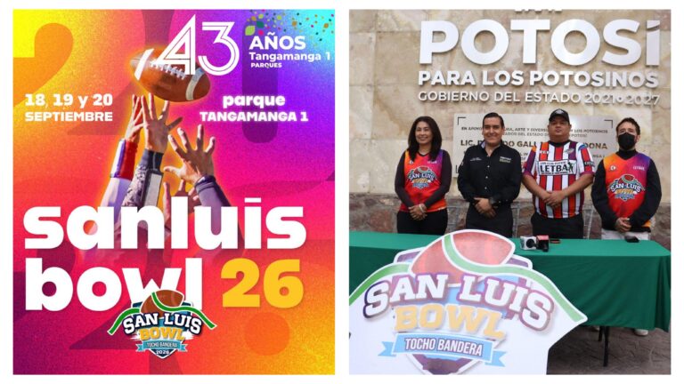 Parque Tangamanga I reunirá a más de 190 equipos en el San Luis Bowl 2026