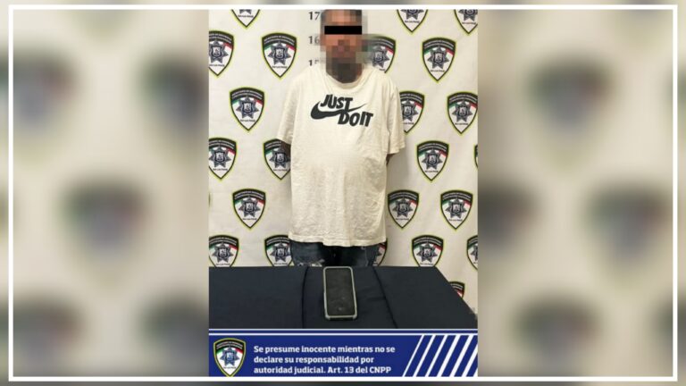 Agrupamiento femenil «Centinela» de la Policía Capitalina, detiene a hombre señalado por r0bo a transeúnte