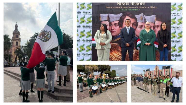 Ayuntamiento de Soledad conmemora 179 años de la gesta heróica de los Niños Héroes