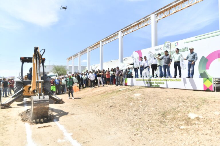 El Gobernador Ricardo Gallardo lleva más infraestructura hídrica y urbana a Venado
