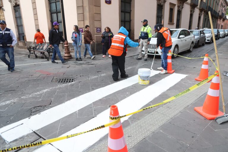 Gobierno Municipal con el programa Capital al 100, realiza mejoras en el primer cuadro de la ciudad
