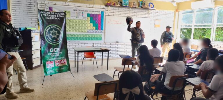 SSPC promueve entornos escolares y turismo seguro en la región Huasteca