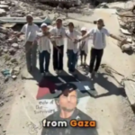 Con dibujo entre las ruinas, niños de Gaza agradecen al actor Mark Ruffalo por su postura frente al gen0cidio