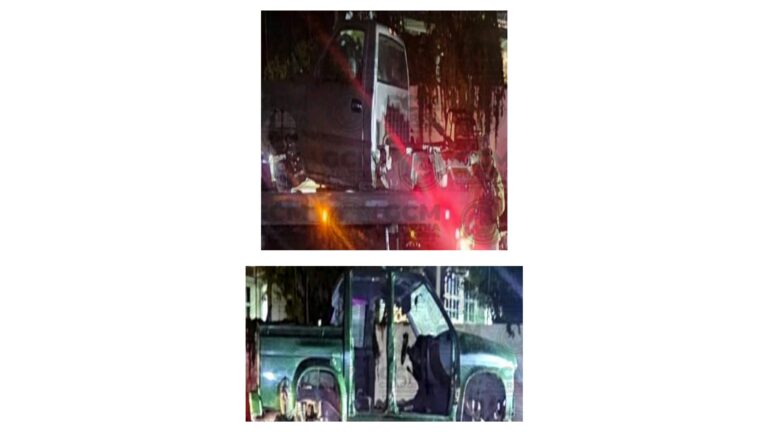Oficiales de Soledad recuperan dos camionetas rob4das en Minas de San Pedro