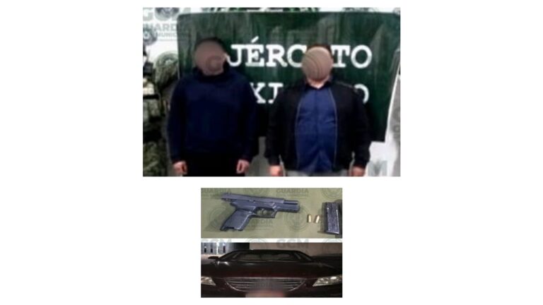 GCM de Soledad pone a disposición de la FGR a dos personas por portación de arm4 de fuego