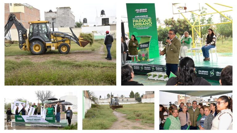 Juan Manuel Navarro arranca construcción de  nuevo Parque en Hacienda de Los Morales