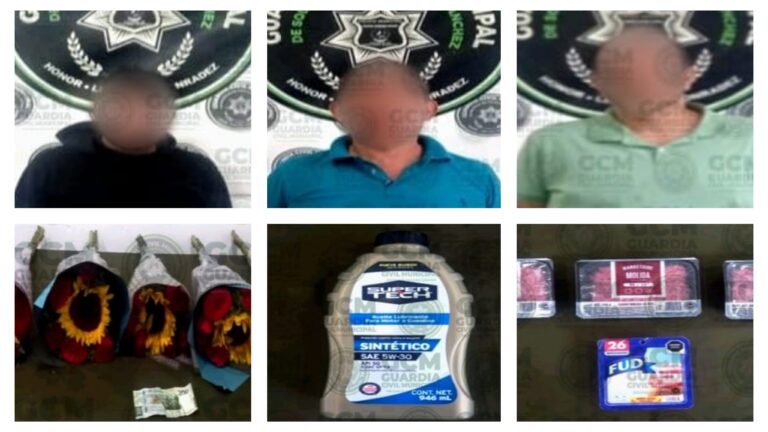 Agentes de la GCM de Soledad detienen a tres hombres por r0bo
