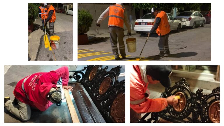 Gobierno Municipal mantiene de noche el trabajo para mejorar la imagen urbana de San Luis Capital
