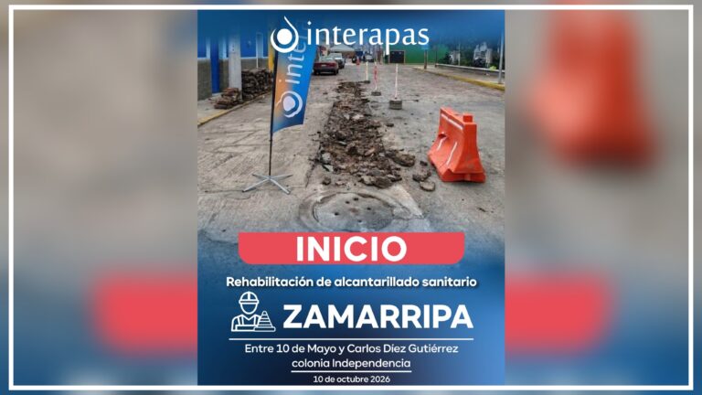 Interapas extiende renovación de drenaje en la colonia Independencia