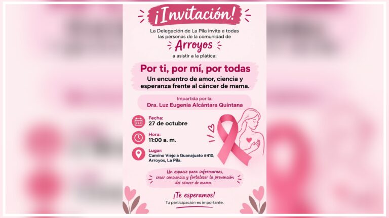 Gobierno de la Capital lleva a La Pila acciones de prevención y detección oportuna del cáncer de mama
