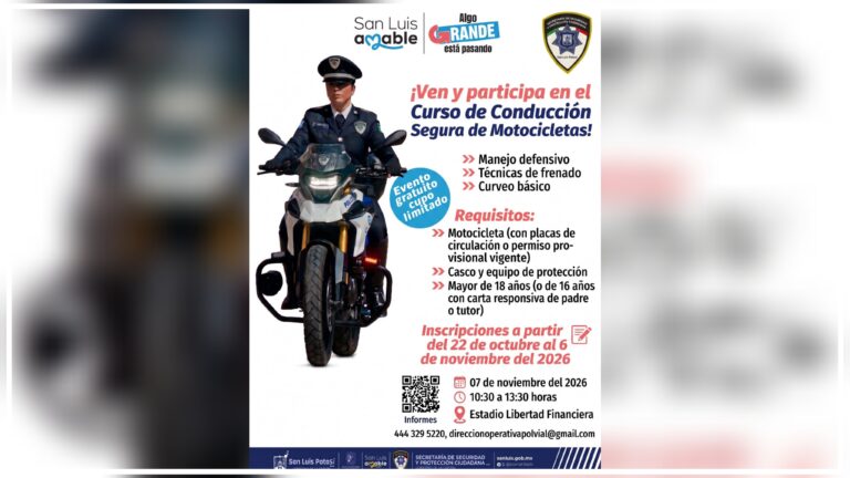 Policía Vial de la Capital abre fecha para curso de conducción segura de motocicleta