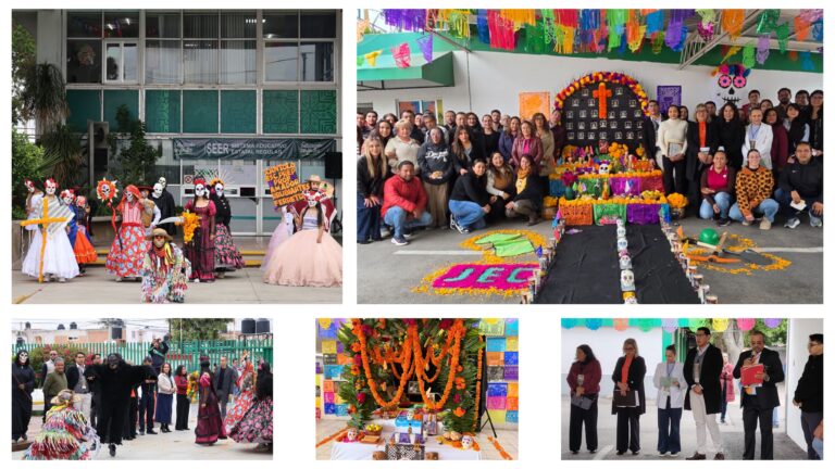 SEER y JEC rinde homenaje a potosinos fallecidos con altares de Día de Muertos