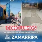 Entrega Interapas nuevo drenaje en la calle Zamarripa