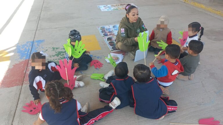 Promueve UAVI espacios sin viol3ncia con «Escuela Segura» en preescolar de San Francisco de Asís