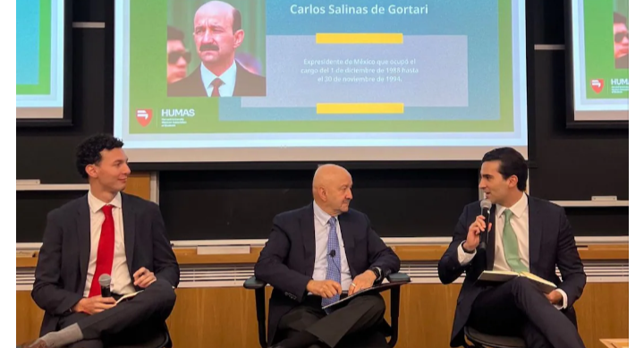 Salinas de Gortari reaparece en Harvard; dialoga sobre México con la comunidad estudiantil