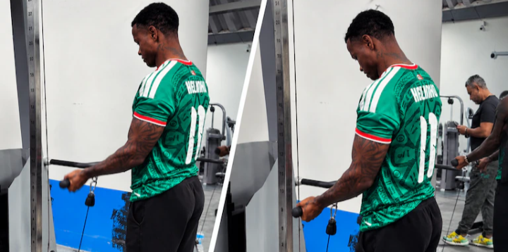 Guiño a México: Helinho sorprende entrenando con la playera de la Selección Mexicana