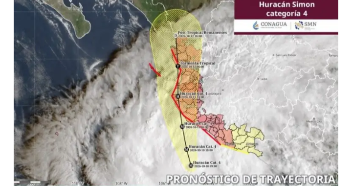 Suspenden actividades en ciudades de Jalisco, Colima, Michoacán y Nayarit por huracán Simón